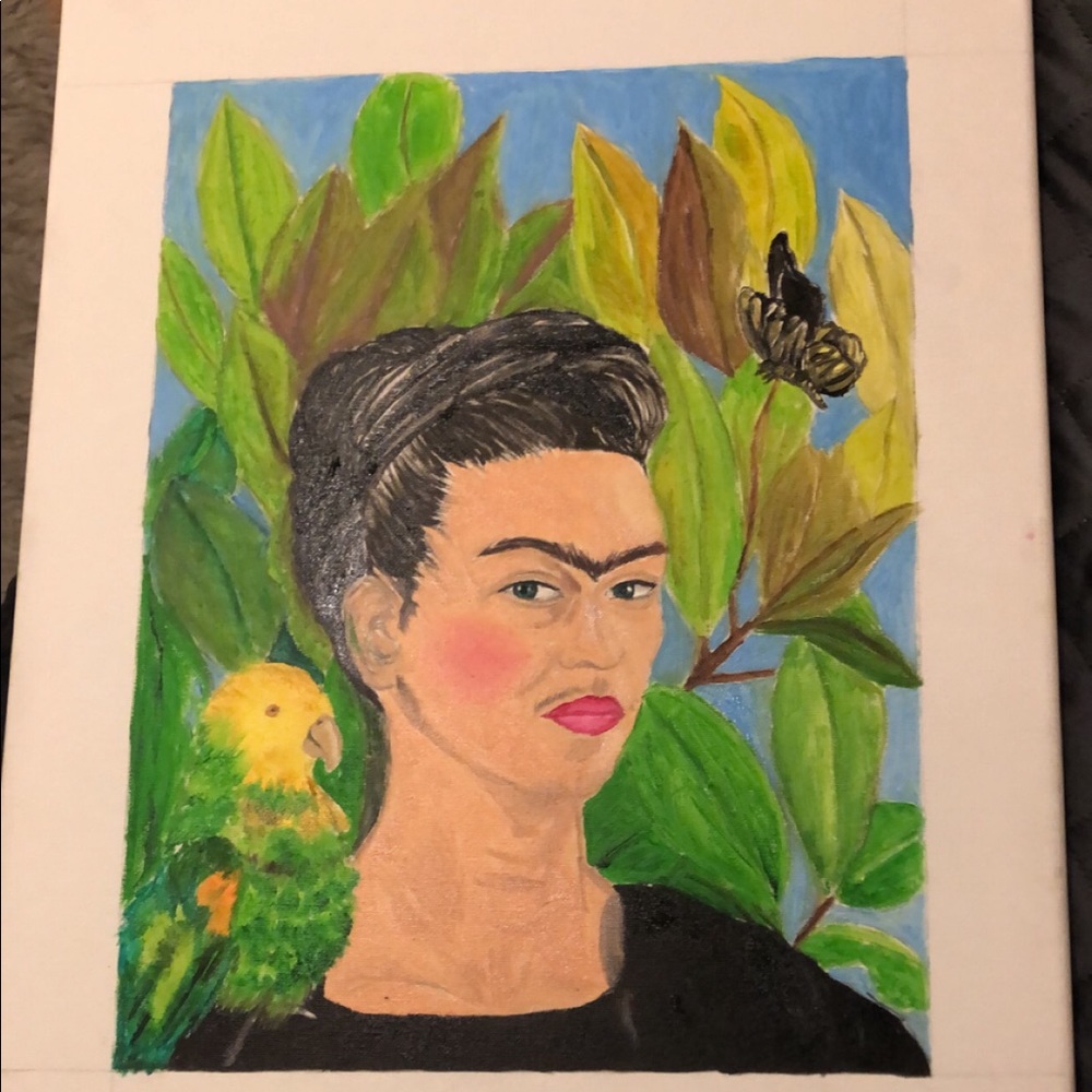 Remake of Frida Kahlo done with oil paints
